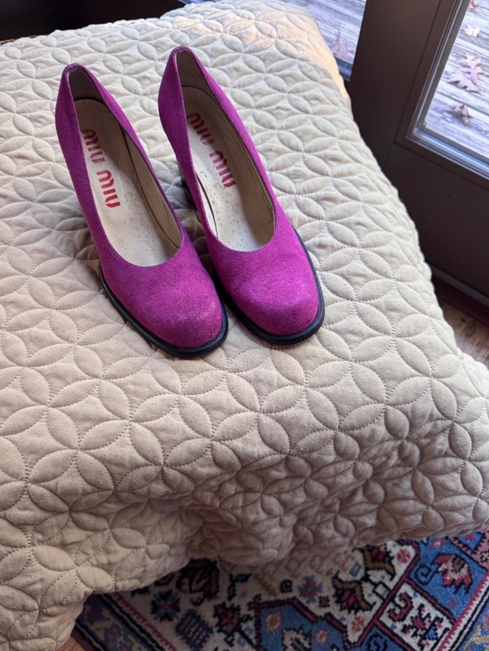 MIU MIU Vintage/ Y2K-era Suede Heels